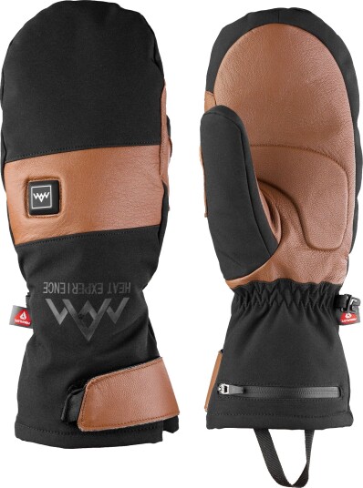 Heat Experience Heated Outdoor Mittens Black/Brown L