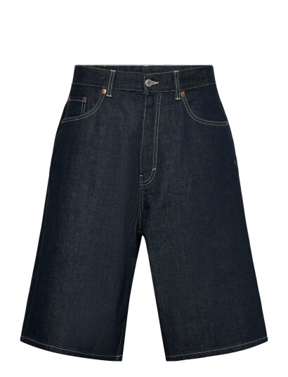 Weekday Astro Mid Rise Loose Baggy Denim Shorts Navy 27 Weekday Astro Mid Rise Loose Baggy Denim Shorts Navy 27