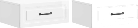 Vegghengt Nattbord 2 pcs Høgglans hvit 49 x 34,5 x 20 cm