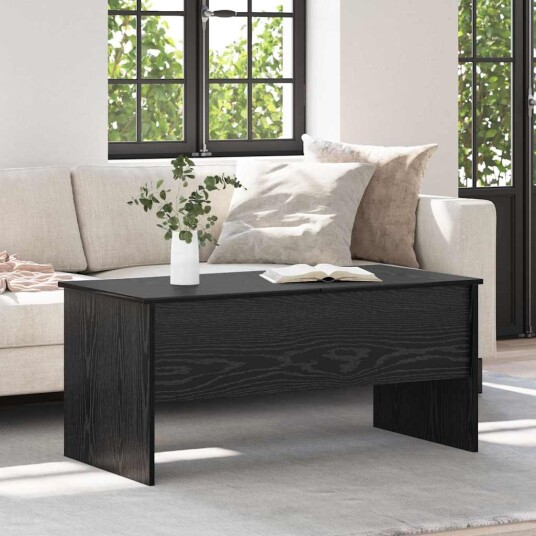 vidaXL Kaffebord Svart eik 102 x 50,5 x 46,5 cm Konstruert tre