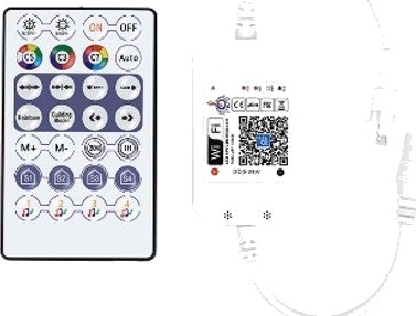 RGBIC WiFi kontroller med fjernkontroll Wifi/Bluetooth RGBIC WiFi kontroller med fjernkontroll Wifi/Bluetooth