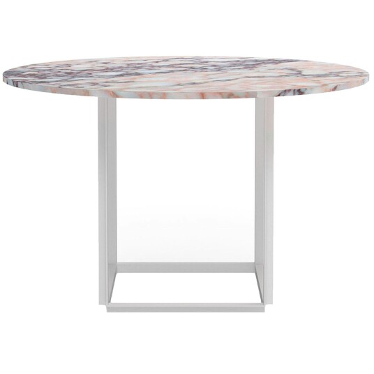 New Works Florence Spisebord 120 cm Hvit Viola Marmor / Hvit