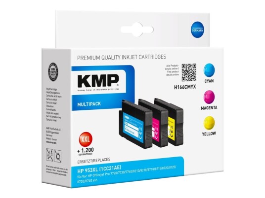 Kmp Multipack H166cmyx - 3-Pack - Høy Ytelse - Gul Cyan Magenta - Kompatibel - Blekkpatron (Alternativ For: Hp 953Xl Hp F6u16ae Hp F6u17ae Hp F6u18ae) - For Hp Officejet Pro 77Xx 82Xx 87Xx Kmp Multipack H166cmyx - 3-Pack - Høy Ytelse - Gul Cyan Magenta - Kompatibel - Blekkpatron (Alternativ For: Hp 953Xl Hp F6u16ae Hp F6u17ae Hp F6u18ae) - For Hp Officejet Pro 77Xx 82Xx 87Xx