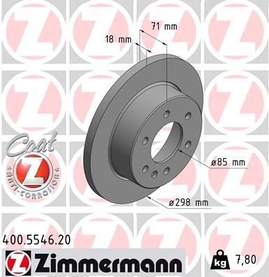 Bremseskive ZIMMERMANN 400.5546.20