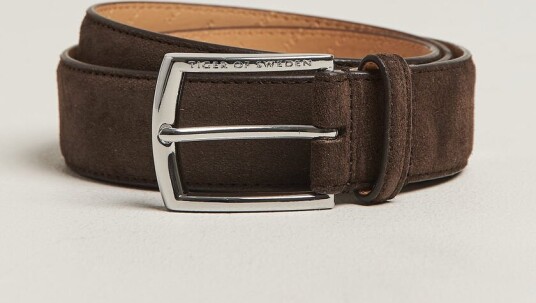 Tiger of Sweden Bergstroms Suede Belt Dark Brown Tiger of Sweden Bergstroms Suede Belt Dark Brown
