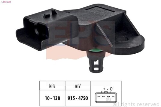 Lufttrykksensor, høydetilpasning EPS 1.993.320