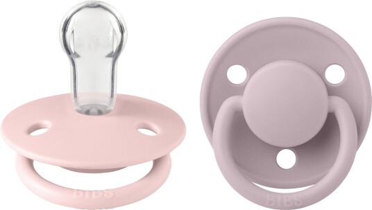 BIBS De Lux Smokk 2-pack Silikon  Rund Blossom/Dusty Lilac