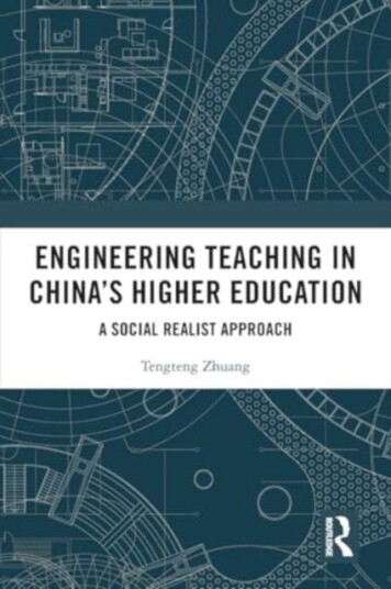 Engineering Teaching in China’s Higher Education  A Social Realist Approach