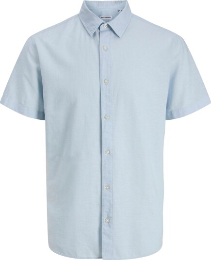 Jack & Jones Jjebreeze Linen Blend Shirt S/S Sn Jnr Blue 164 Jack & Jones Jjebreeze Linen Blend Shirt S/S Sn Jnr Blue 164
