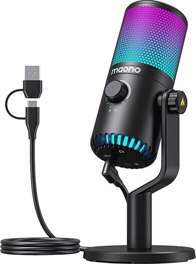 Maono DM30RGB Bordmikrofon for Gaming - Svart med RGB-belysning