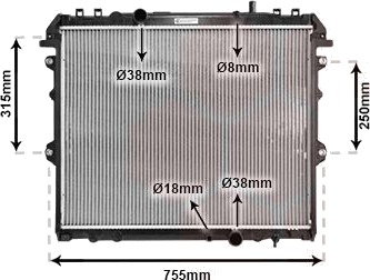 VAN WEZEL 53002432 Radiator motorkjøling
