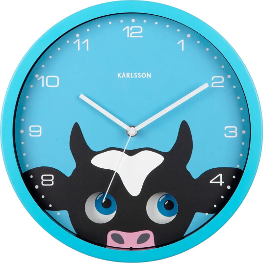 Karlsson Veggklokke Peekaboo Cow Blue Ø30,8cm Karlsson Veggklokke Peekaboo Cow Blue Ø30,8cm