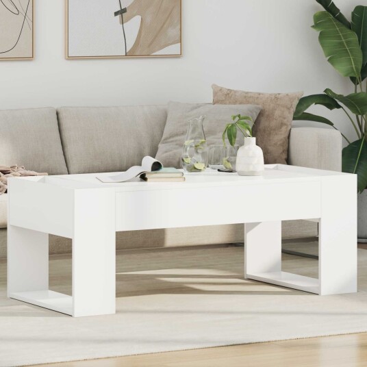 Kaffebord Hvit 110 x 50 x 41 cm Konstruert tre