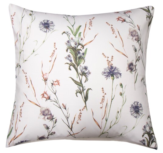 Borg Living Putetrekk 60x63 cm - Vendbart design i 100 % bomullssateng - Corn Flower white - Fra By Night