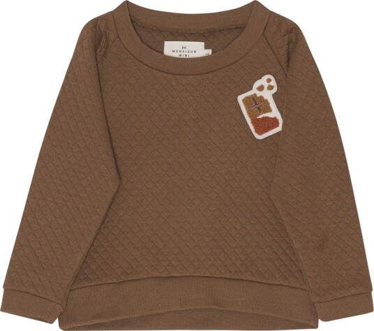 Monsieur Mini Collegegenser Quiltet Chocolate Monsieur Mini 9 12 md Collegegenser Brun 74 80