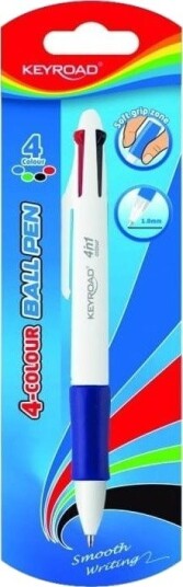Keyroad Kulepenn Keyroad, 4 Farger, Blister