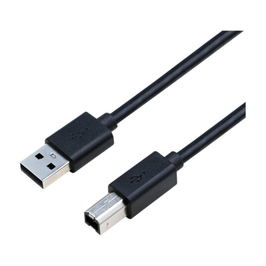 ELETRA USB 2.0 AM - BM 3M KABEL, SVART