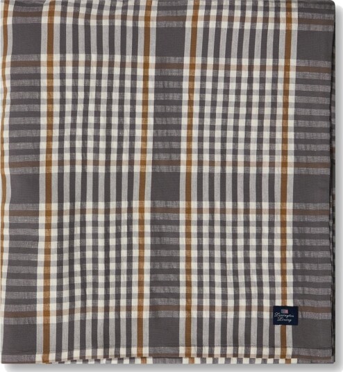 Checked Duk 150x350 cm Grå / Hvit / Fudge Checked Duk 150x350 cm Grå / Hvit / Fudge