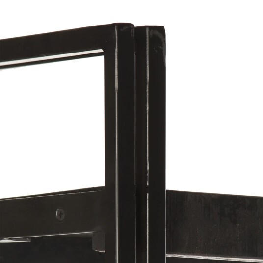 vidaXL Bokhylle 3 etasjer svart 40x30x80 cm heltre mango