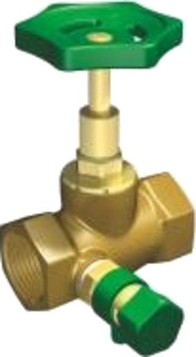 Stengeventil m/avtapping 1"