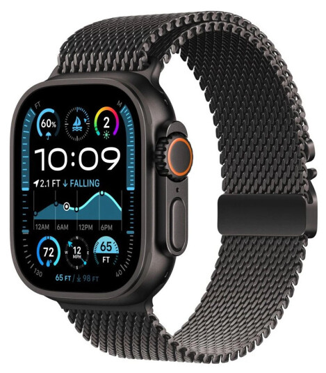Lippa Apple Watch rustfritt stål lenke med lås   38/40/41/42 mm Series 10 Sort