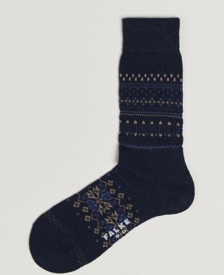 Falke Sky Limit Fairisle Socks Space Blue
