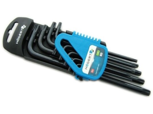 Hogert Technik Torx-nøkler Lange - 9 deler