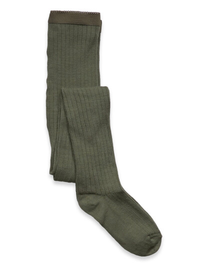 mp Denmark Wool Rib Tights Khaki green 128