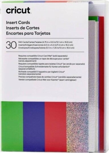 Cricut Innleggskort Rainbow R40 Kortsett Rød Blå Grønn 2009471 Cricut Innleggskort Rainbow R40 Kortsett Rød Blå Grønn 2009471