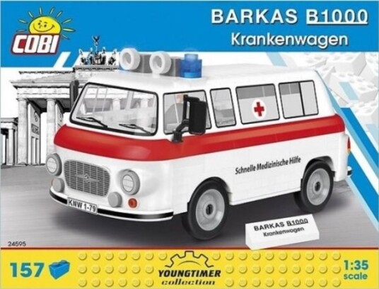 Cobi 24595 Youngtimer Barkas B1000 Ambulanse 157 Klosser Cobi 24595 Youngtimer Barkas B1000 Ambulanse 157 Klosser