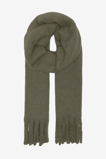 Only Skjerf onlBea Wool Fringe Scarf Brun Only Skjerf onlBea Wool Fringe Scarf Brun