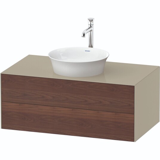 Duravit White Tulip Servantskap 2 skuf. 100x55x40,8 cm Valnøtt/Taupe Høyglans