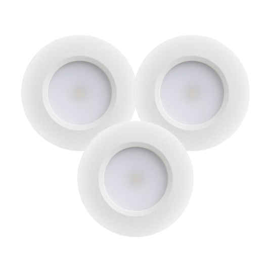 Designlight QB-308MW Downlight hvit 3000 K 3-pakning Belysning