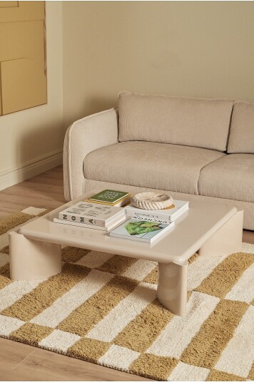 Ellos Home Salongbord Kaxmin 100x100 cm Beige
