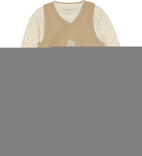 Blå Sparkebukse m. Body I/e Sesam Blå 50 Jumpsuit Beige Brun Hvit