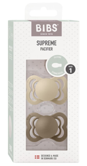 Bibs 2 Pack Supreme Silikon Smokker Vanilla/dark Oak