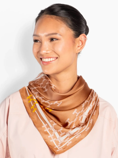 Hést Isadora Silk Scarf Large Brun ONE SIZE Hést Isadora Silk Scarf Large Brun ONE SIZE