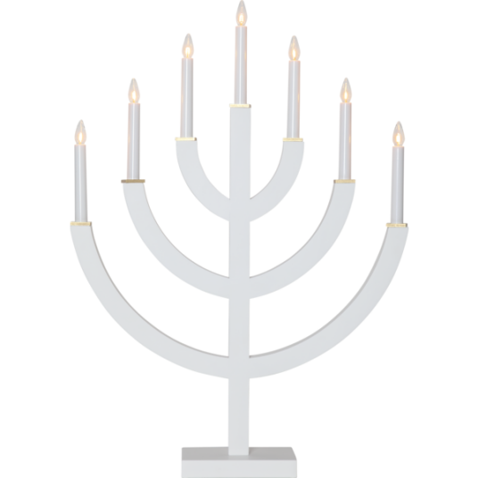 Star Trading Anno Adventsstake 71 cm Hvit med 7 Lamper