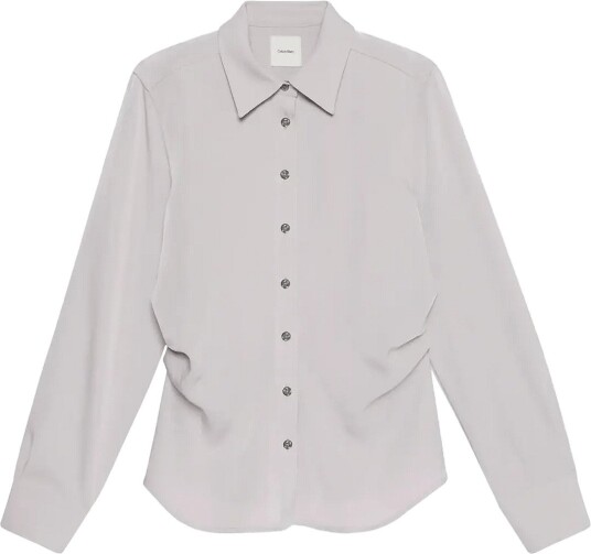 Calvin Klein Satin Twill Shirt Pink M