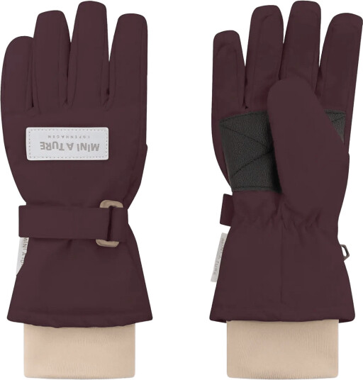 MINI A TURE Matcelio Gloves - Burgundy - 4-5Y