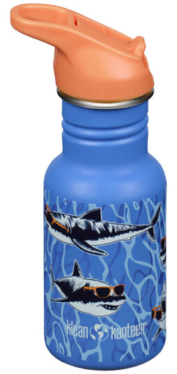 Klean Kanteen Kid Classic Narrow Flip drikkeflaske 355 ml, sharks in shades