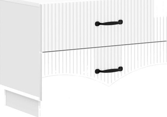  Nattbordskap Høgglans hvit 62 x 34,5 x 44,5 cm Konstruert tre
