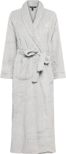 Lauren Ralph Lauren Homewear Lrl L/S Shawl Collar Long Robe GREY XL