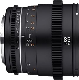 Samyang Vdslr 85 Mm T1.5 Mk2 Biograflinser 9/7 Canon Rf Samyang Vdslr 85 Mm T1.5 Mk2 Biograflinser 9/7 Canon Rf