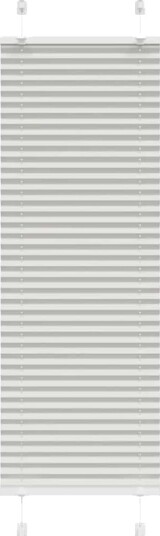 plisségardin lys grå 50x150 cm Stoff Bredde 49,4 Polyester