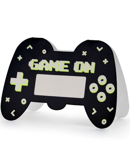 6 stk invitasjoner Håndkontroll Game On