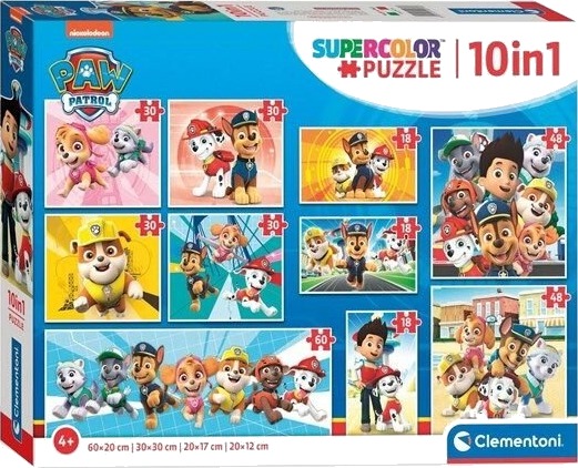 Clementoni Puzzles PAW Patrol 10in1 Gulv