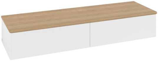 Villeroy & Boch Villeroy & Boch Antao Sideskap 160x50x26,8 cm m/lys Hvit Matt/Eik Villeroy & Boch Villeroy & Boch Antao Sideskap 160x50x26,8 cm m/lys Hvit Matt/Eik