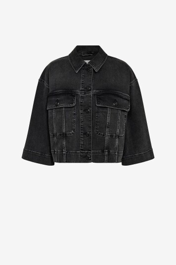 MOS MOSH Denim jakke mmPenn Deluxe Jacket Grå MOS MOSH Denim jakke mmPenn Deluxe Jacket Grå