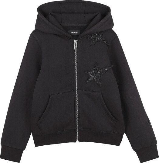Zadig & Voltaire Kids Hooded Cardigan   Black   176